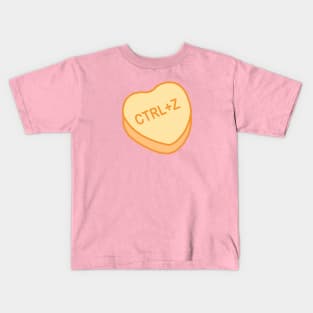 Conversation Hearts - Ctrl+ Z - Sticker - Valentines Day Kids T-Shirt